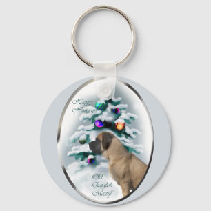 Old English Mastiff Christmas Geschenke Schlüsselanhänger