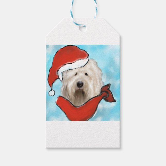 Old English Sheep Dog Geschenkanhänger (Vorderseite)