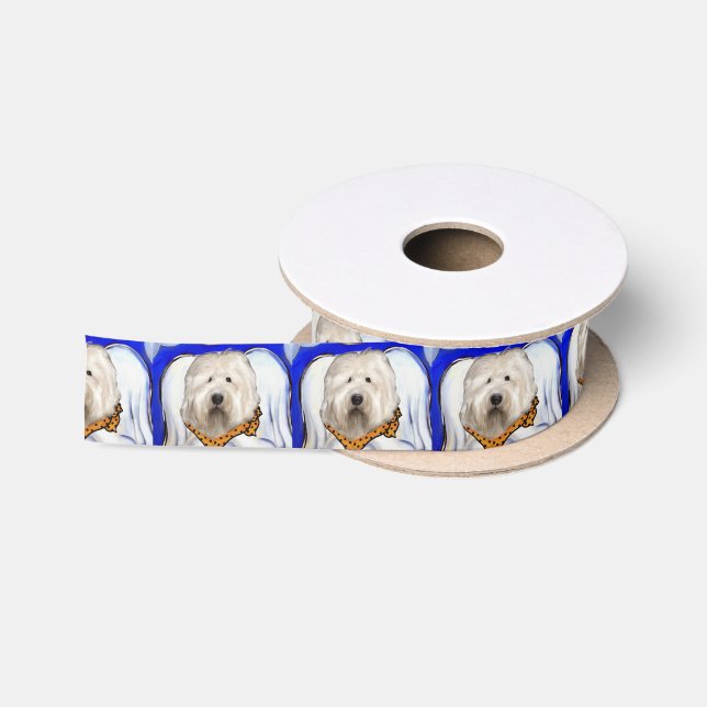 Old English Sheep Dog Satinband (Spule)