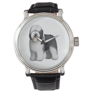 Old English Sheepdog 10 Armbanduhr