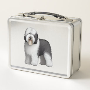 Old English Sheepdog 10 Metall Brotdose