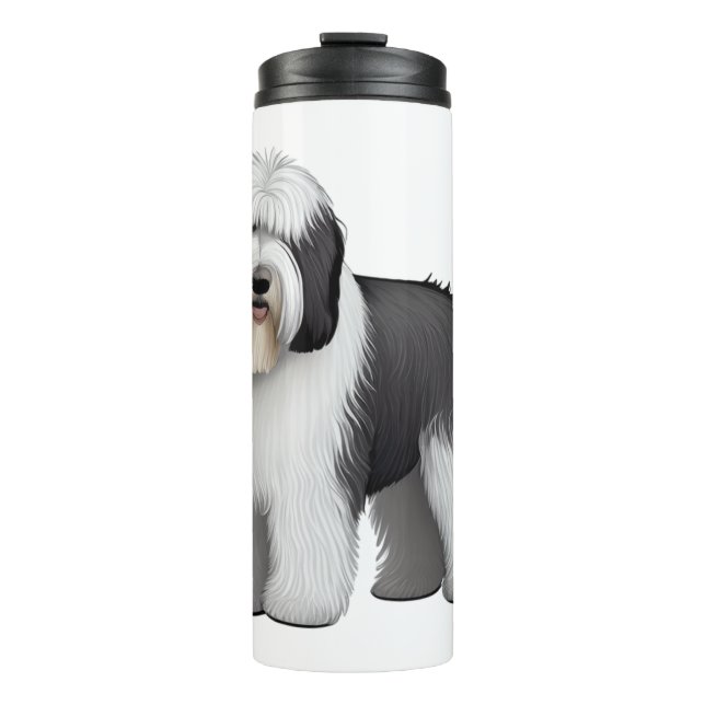 Old English Sheepdog 10 Thermosbecher (Vorderseite)