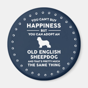 Old English Sheepdog Adoption Glück Magnet