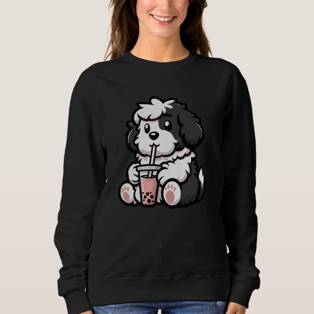 Old English Sheepdog Bubble Tee Dog Funny Boba (Vorderseite)