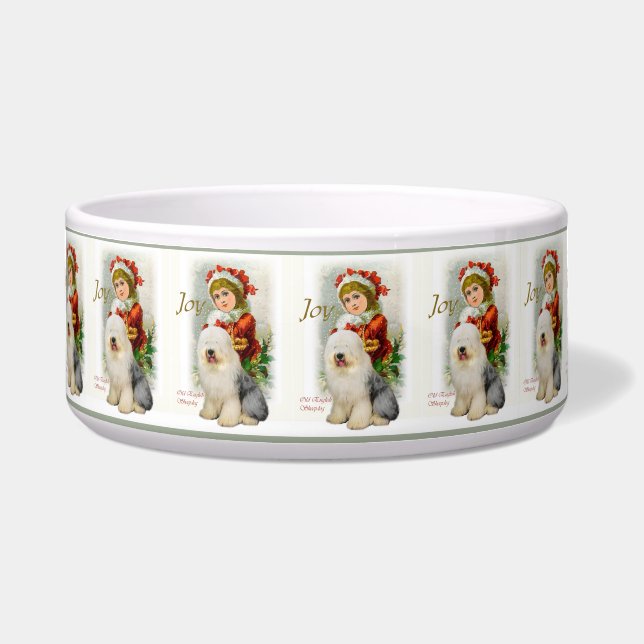 Old English Sheepdog Christmas Geschenke Napf (Vorderseite)