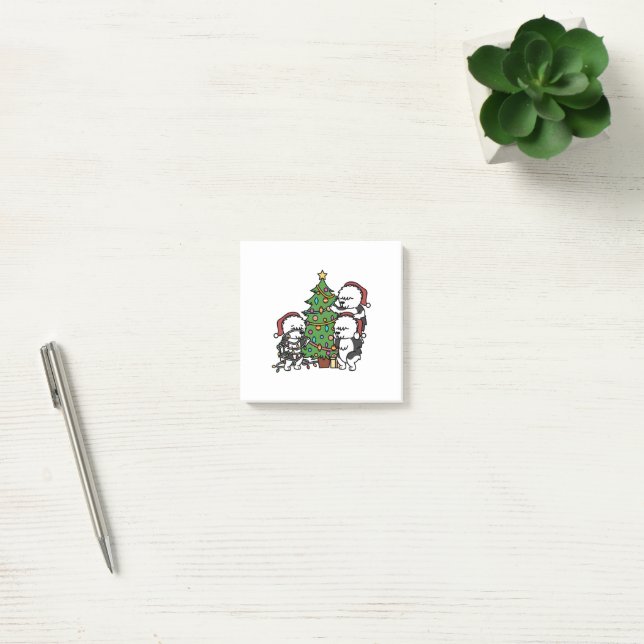 Old English Sheepdog Christmas Tree Post-it Klebezettel (Büro)