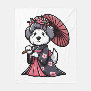 Old English Sheepdog Dog Kimono Fleecedecke