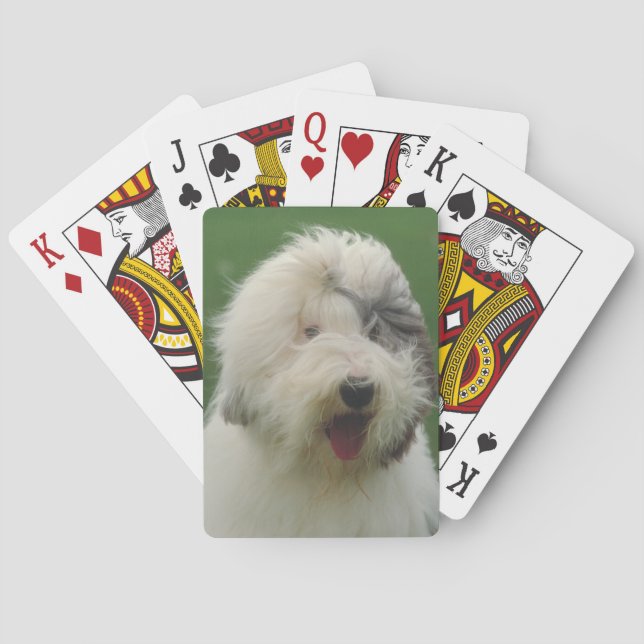 Old English Sheepdog Dog Playing Cards Spielkarten (Rückseite)