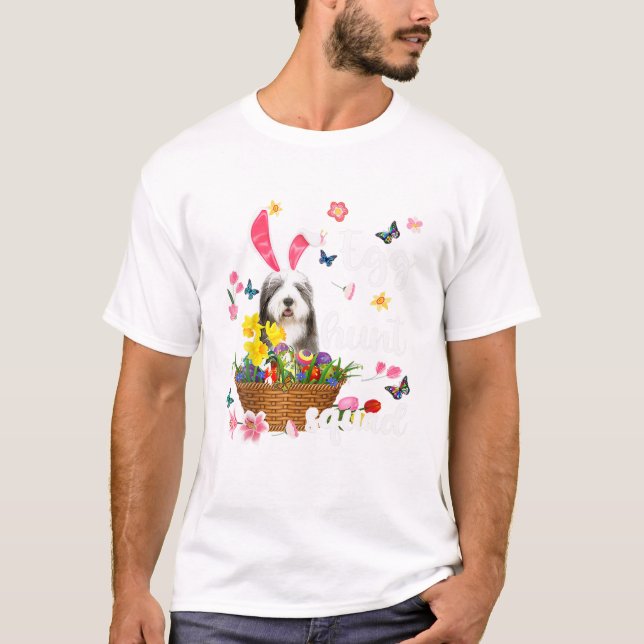Old English Sheepdog Happy Easter T-Shirt (Vorderseite)