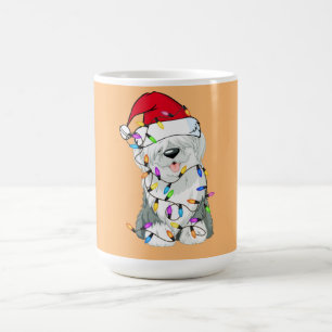 Old English Sheepdog Hund Light Decke Weihnachtshu Kaffeetasse