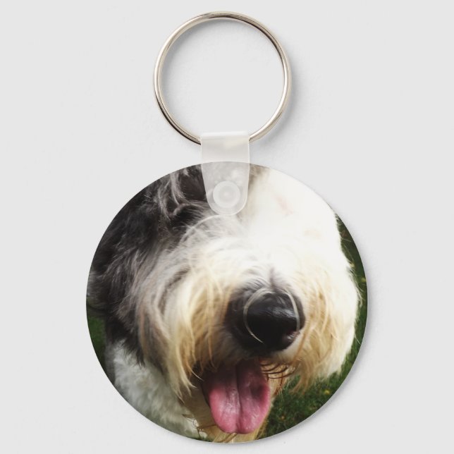 Old English Sheepdog Key Chain - Big Nose Schlüsselanhänger (Vorderseite)