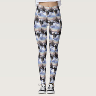 Old English Sheepdog lässt es schlafen Weihnachten Leggings