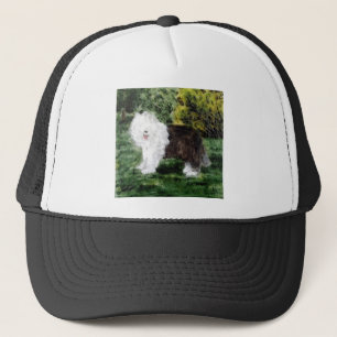 Old English Sheepdog Painting Truckerkappe