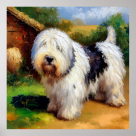 Old English Sheepdog Poster