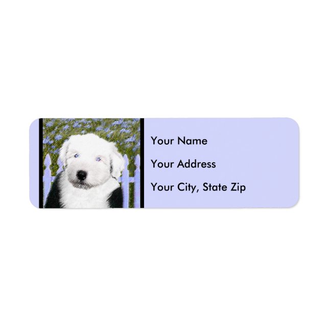 Old English Sheepdog Puppy Painting - Dog Art (Vorne)