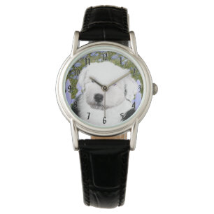 Old English Sheepdog Puppy Painting - Dog Art Armbanduhr