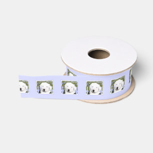 Old English Sheepdog Puppy Painting - Dog Art Ripsband