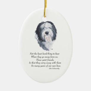 Old English Sheepdog Rainbow Bridge Keramikornament