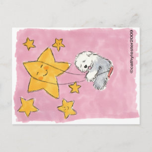 Old English Sheepdog Star Postkarte