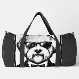 Old English Sheepdog The Dogfather Smoking Tuxedo Duffle Bag