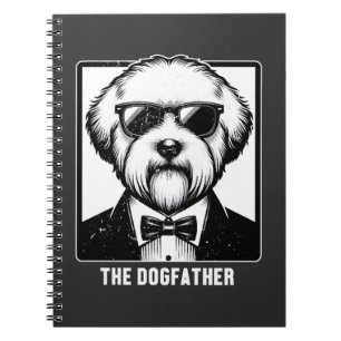 Old English Sheepdog The Dogfather Smoking Tuxedo Notizblock