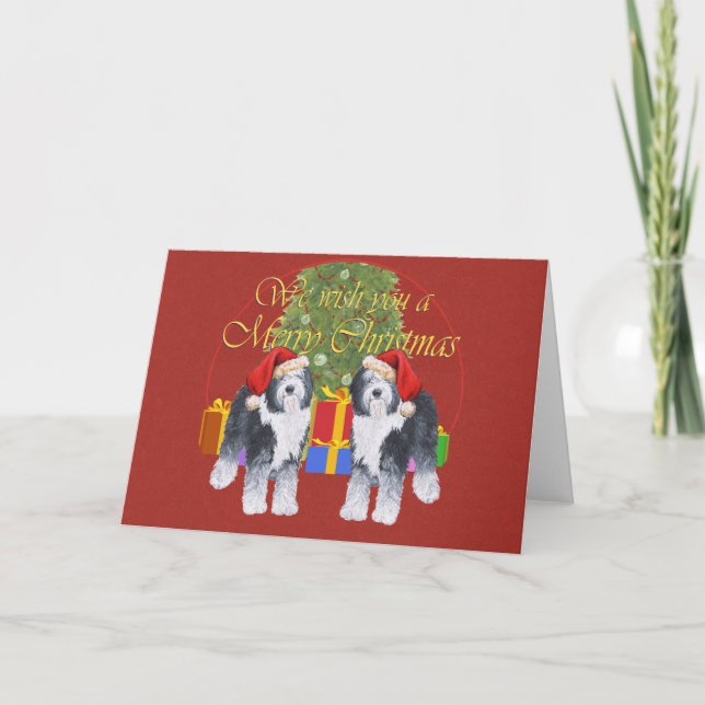 Old English Sheepdog Weihnachten (Vorderseite)