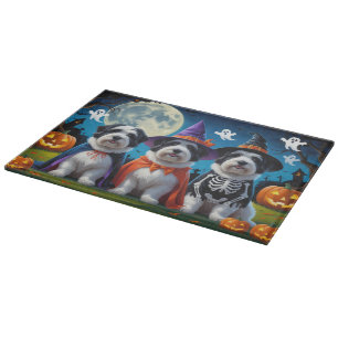 Old English Sheepdogs Pumpkin Halloween Funny Schneidebrett