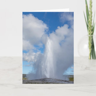 Old Faithful Geyser Carte de voeux pliée