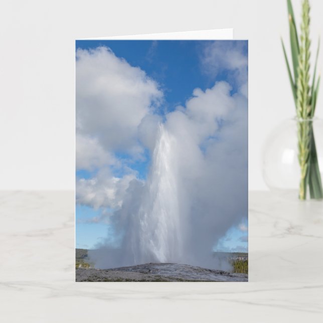 Old Faithful Geyser Faltkarte Karte (Vorderseite)