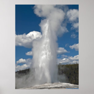 Old Faithful Geyser - Fine Art Print Poster