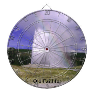Old Faithful im Yellowstone-Nationalpark Dartscheibe