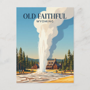 Old Faithful USA Postkarte