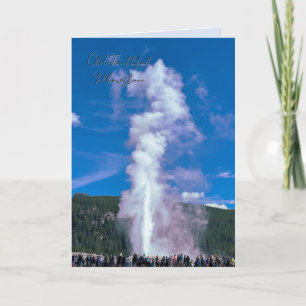 Old Faithful Yellowstone Park Persönliche Nachrich Karte