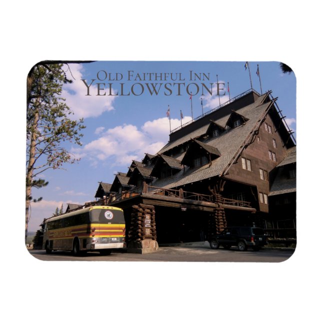 Old Faithies Inn Yellowstone Nationalpark Magnet (Horizontal)