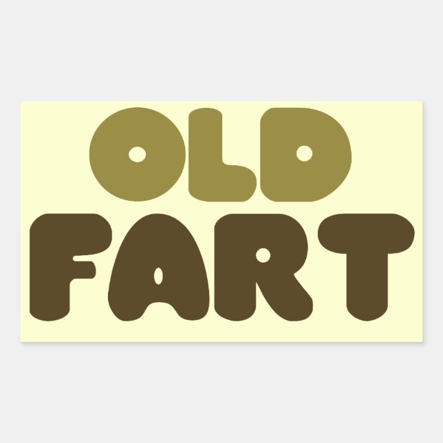 Old Fart Rechteckiger Aufkleber (Vorderseite)