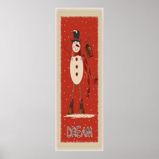 Old Fashion Dream Snowman | Christmas Poster (Vorne)