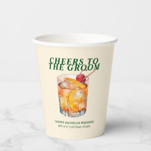 Old Fashioned Cocktail Junggesellen-Wochenende Pappbecher