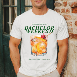 Old Fashioned Cocktail Junggesellen-Wochenende T-Shirt