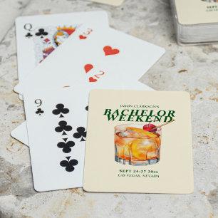 Old Fashioned Cocktail Junggesellenabschied Spielkarten