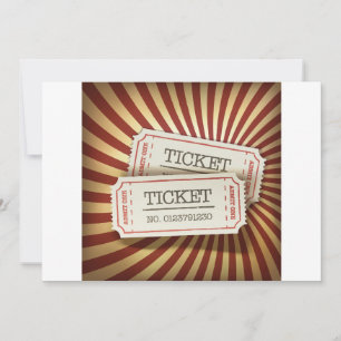 Old Fashioned Ticket Stub Karneval Thema Einladung