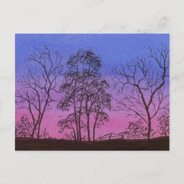 Old Fence Row Postkarte (Vorderseite)