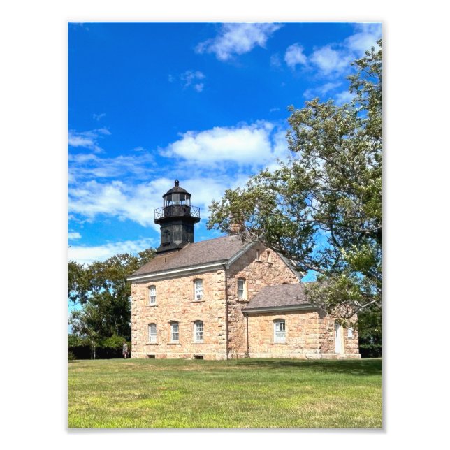 Old Field Point Lighthouse, New York Foto Print (Vorne)