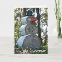 Old Florida Snowman Card Feiertagskarte