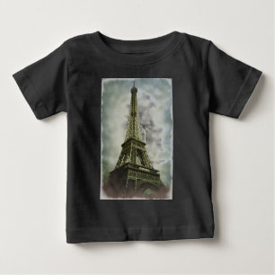 Old Foto Effect Eiffel Tower Paris Baby T-shirt