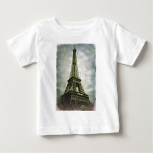 Old Foto Effect Eiffel Tower Paris Baby T-shirt