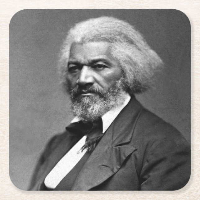 Old Fr3d3rick Bailey Douglas African American Hero Rechteckiger Pappuntersetzer (Vorderseite)