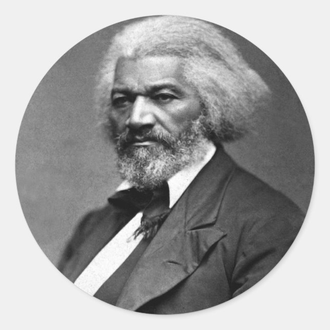 Old Fr3d3rick Bailey Douglas African American Hero Runder Aufkleber (Vorderseite)