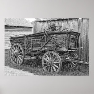 OLD FREIGHT WAGON POSTER