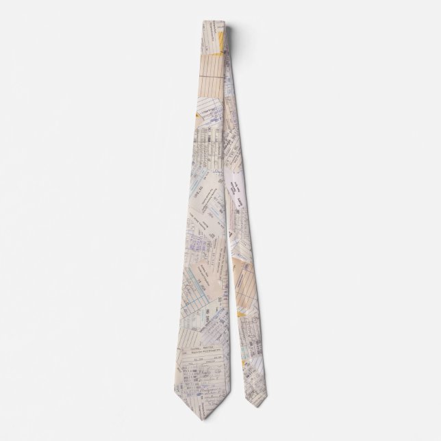 Old Friends Library Circulation Card Tie Krawatte (Vorderseite)