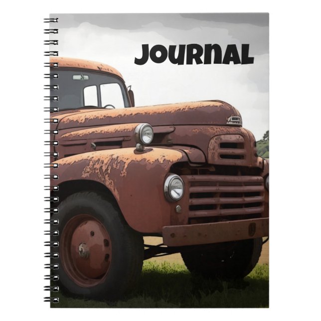 Old Funny Truck Vintage Classic Car Journal (Devant)